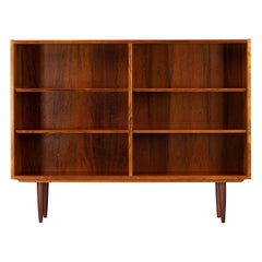 Low Mahogany Bookcase by Carlo Jensen for Hundevad & Co, 1960s