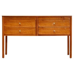 Low Mid Century Four Drawer Console Dresser