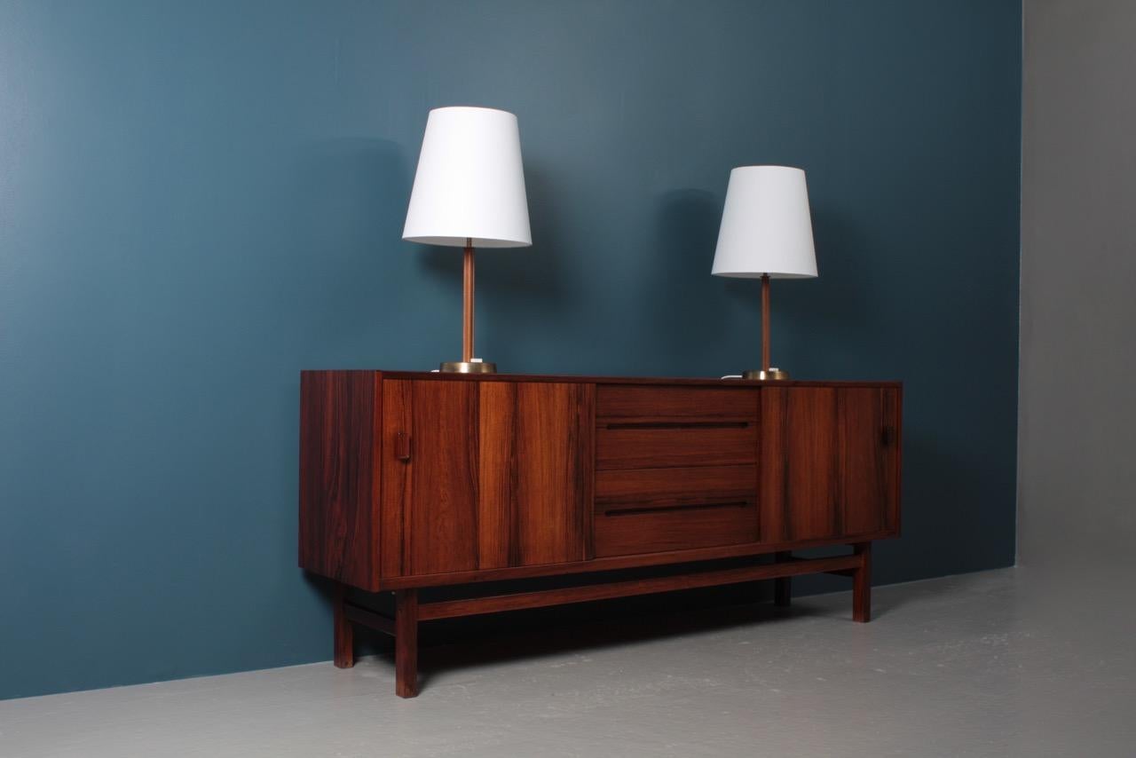 Mid-20th Century Low Midcentury Sideboard in Rosewood, by Nils Jonsson, Swedish, 1960s