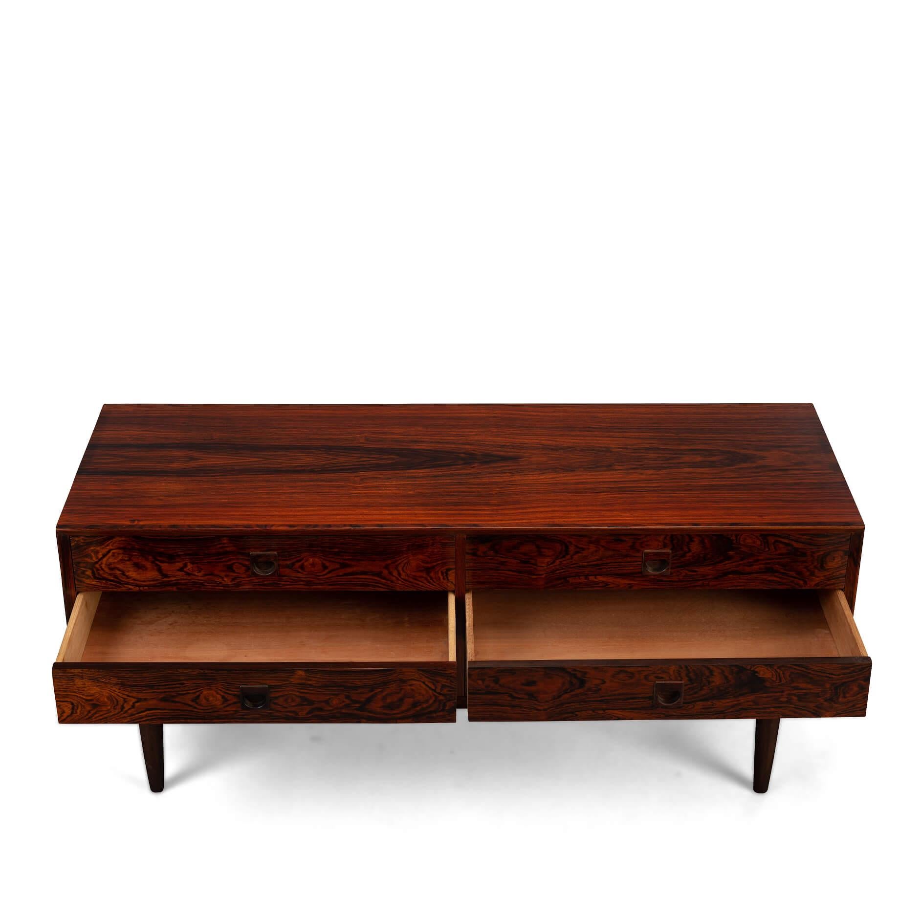 Low Midcentury Rosewood Chest of drawers by Brouer Møbelfabrik, 1960s For Sale 4