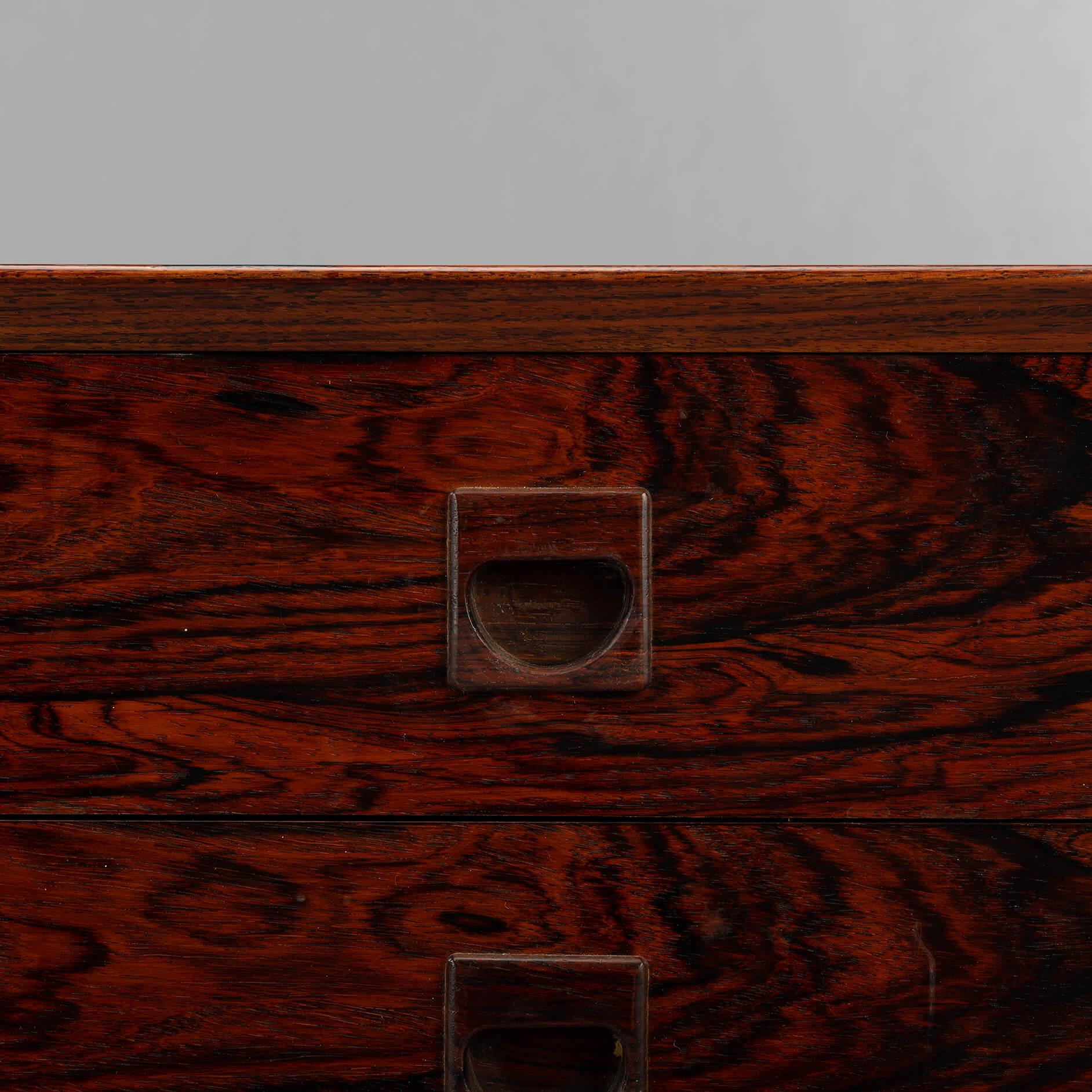 Low Midcentury Rosewood Chest of drawers by Brouer Møbelfabrik, 1960s For Sale 9