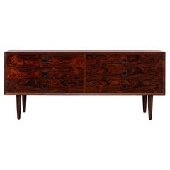 Low Midcentury Rosewood Chest of drawers by Brouer Møbelfabrik, 1960s