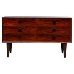 Low Midcentury Rosewood Chest of drawers by Brouer Møbelfabrik, 1960s