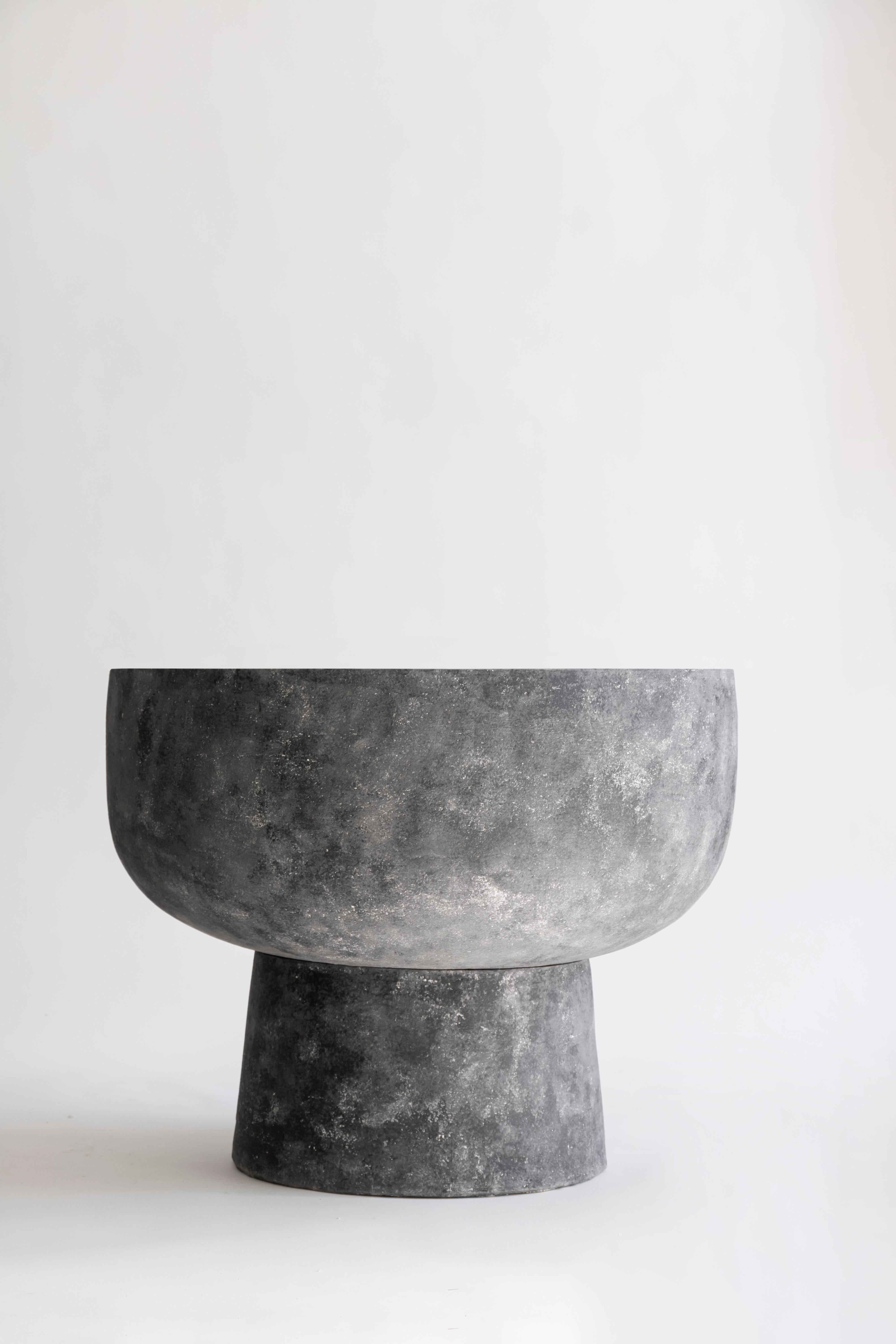 Post-Modern Low Neroterra 2 Side Table by ZPS Studio For Sale
