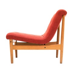 Low Oak Easy Chair, Denmark, 1960s