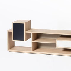 Low Oak TV Sideboard in Solid French Oak