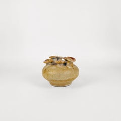 Vaso basso in ceramica organica di Rudi Stahl, Germania, anni '70