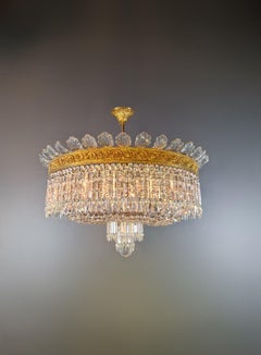 Plafonnier lustre plafonnier en laiton lustré Art Nouveau