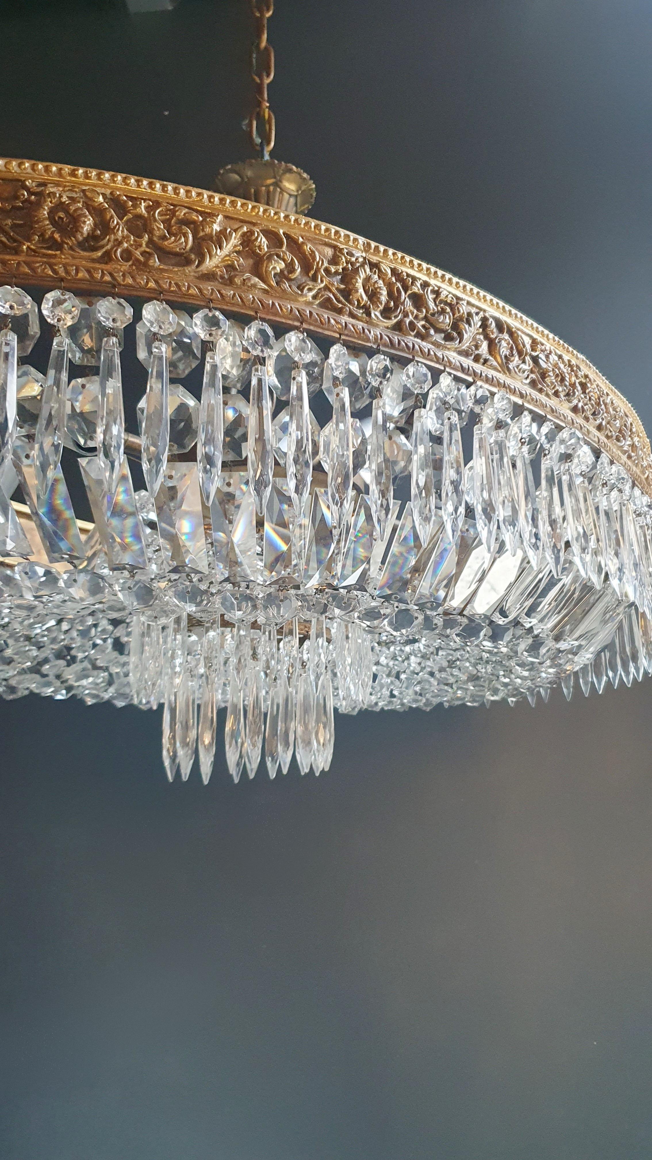 low ceiling crystal chandelier
