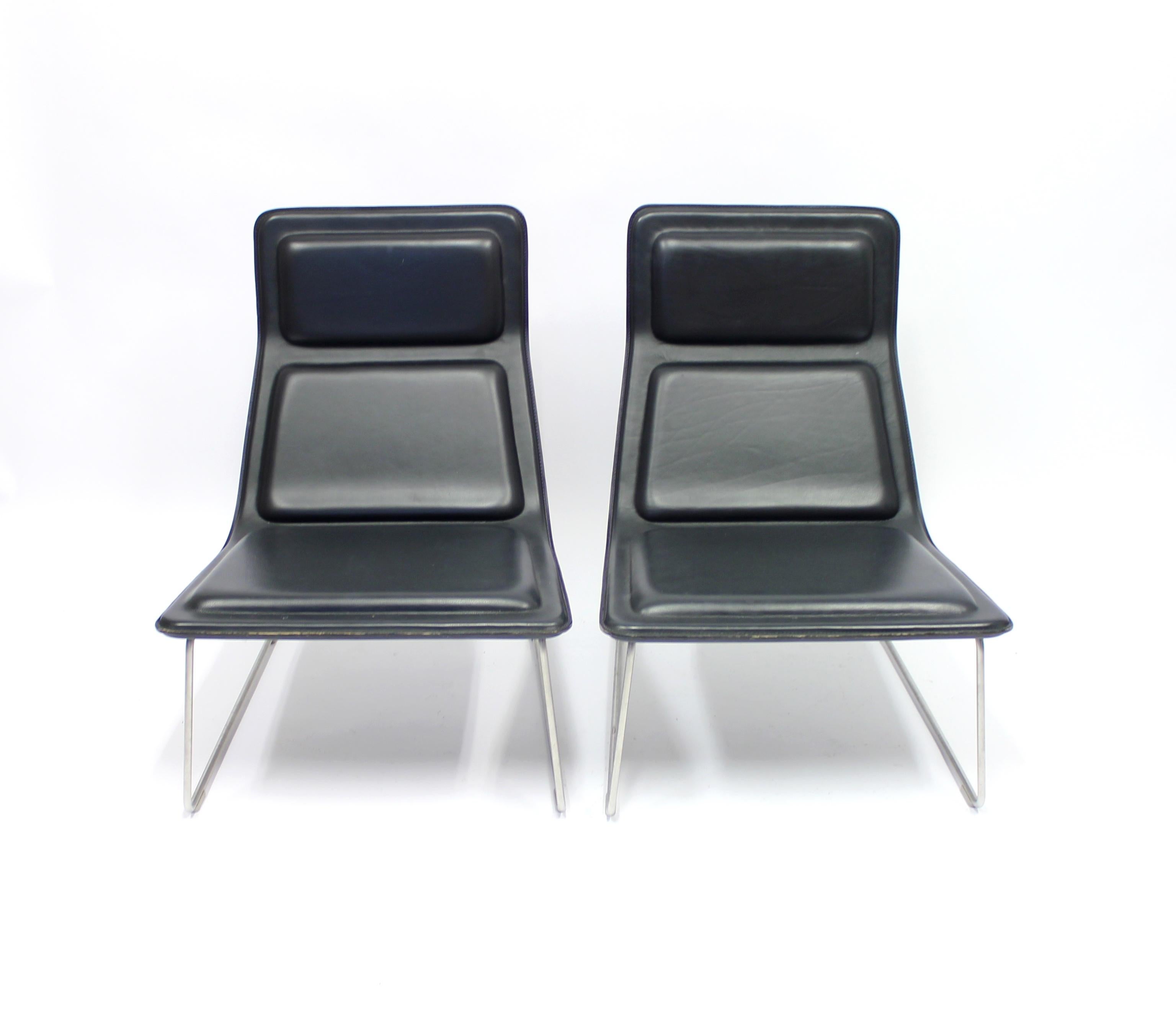 Low Pad Chairs by Jasper Morrisson for Cappellini, 1999, Set of 2 In Good Condition In Uppsala, SE