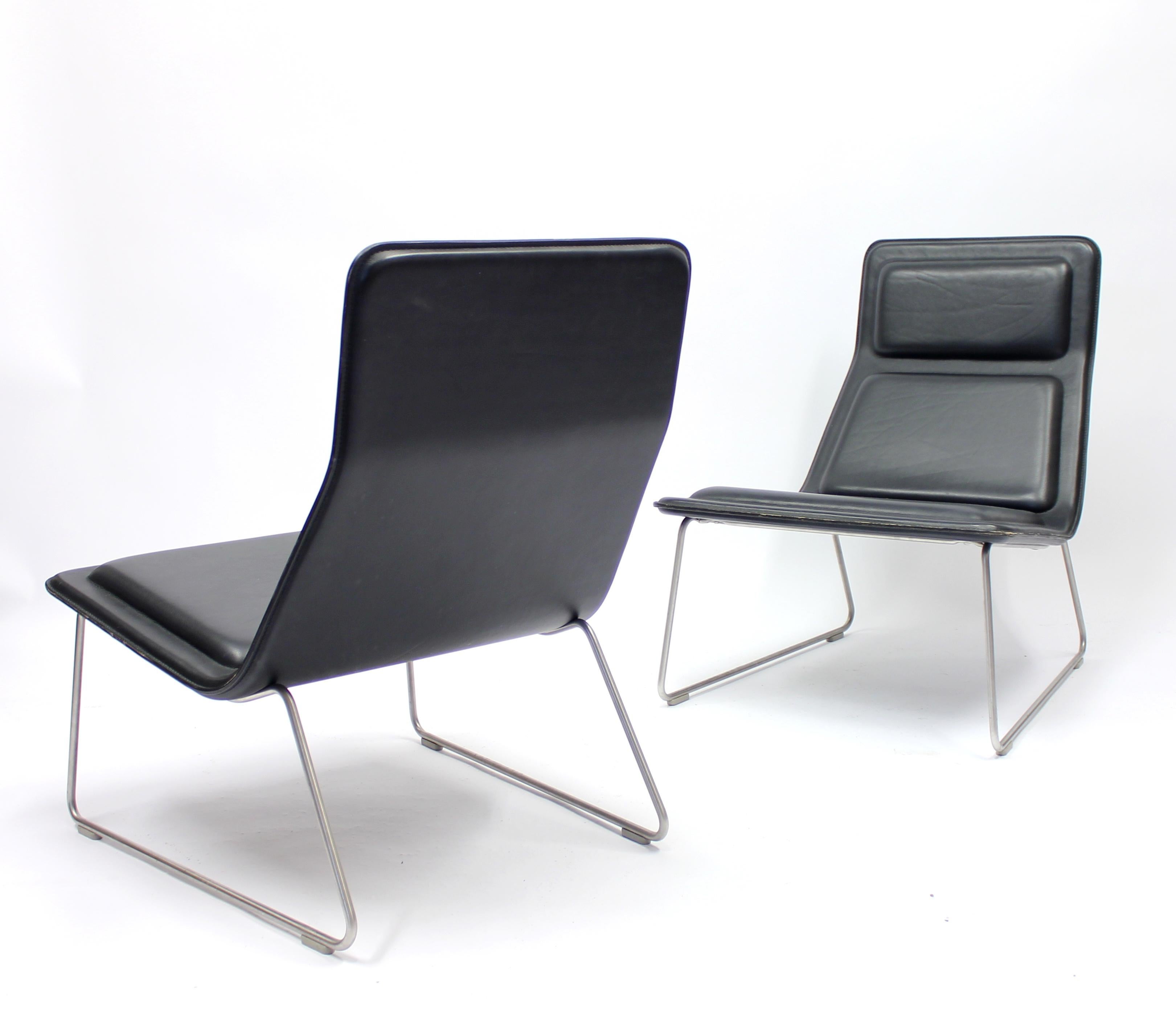 Contemporary Low Pad Chairs by Jasper Morrisson for Cappellini, 1999, Set of 2