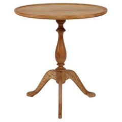 Mesa de lámpara de columna baja de roble al estilo de Anton Kildeberg + Kjærnulf Años 70