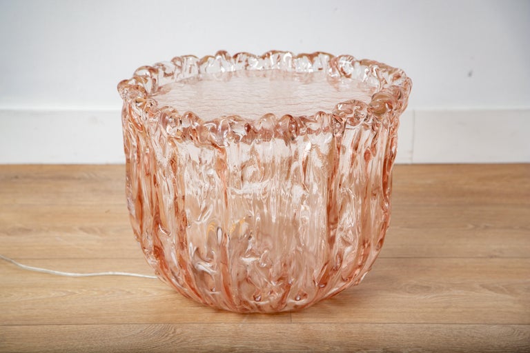 Low Pink Glass Side Table, by Tokujin Yoshioka, in Stock 2