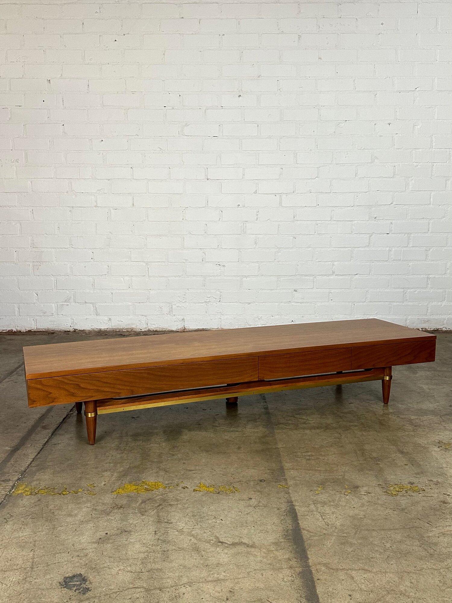 Mid-Century Modern Low profile American of martinsville coffee table/ Bench 