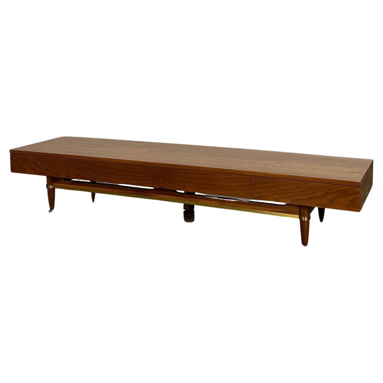 Low profile American of martinsville coffee table/ Bench  For Sale