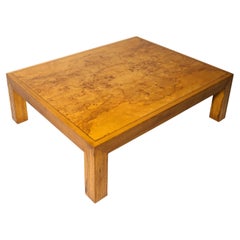 Vintage Chunky Mid-century burl wood Coffee Table