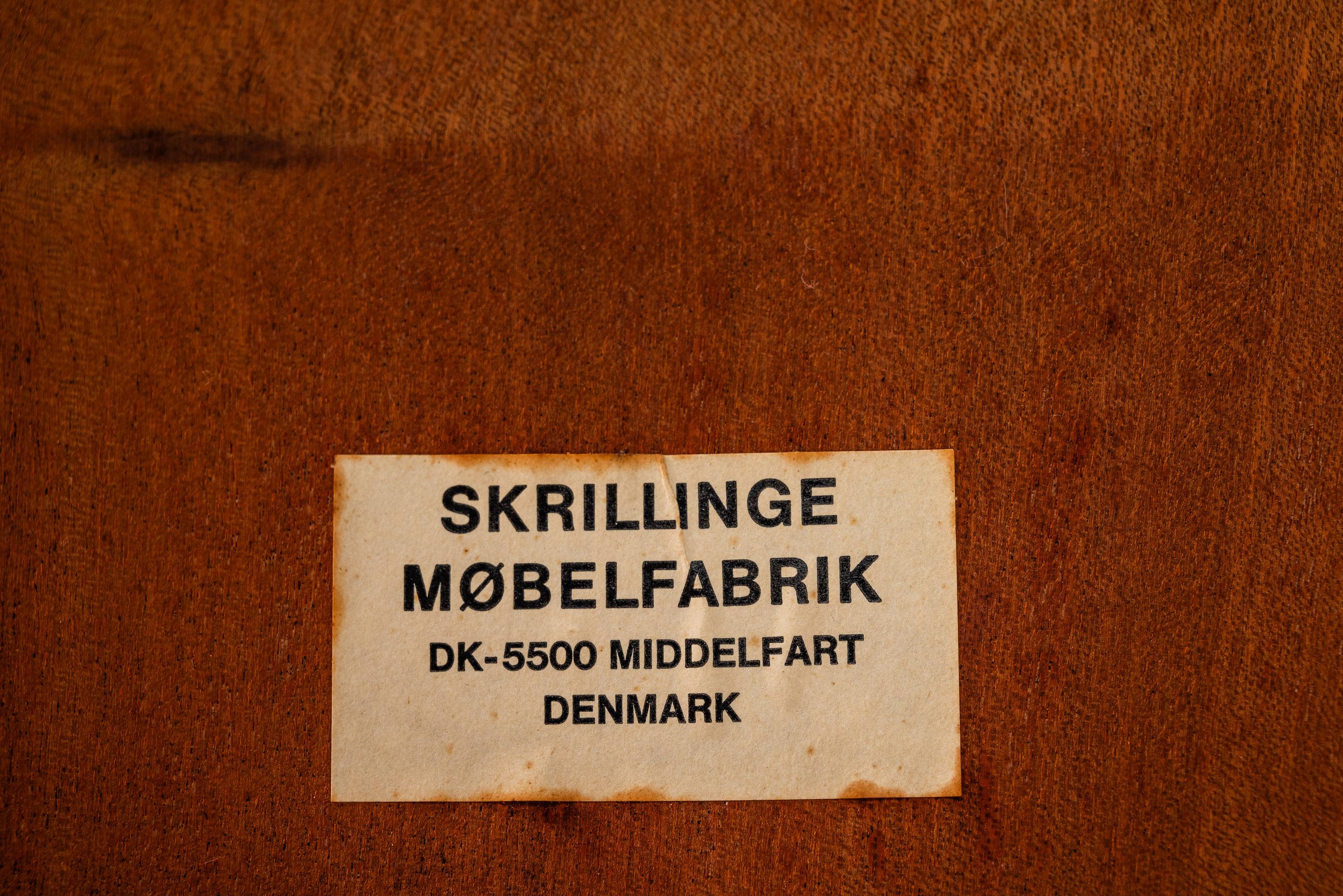Low Profile Coffee Table in Teak w/ Glass Top by Skrillinge Mobelfabrik, 1970s For Sale 5