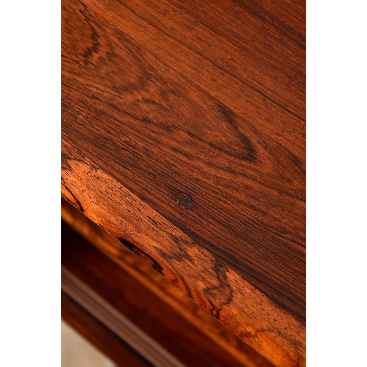 Low Profile Danish Rosewood Bookcase or Media Stand on Hairpin Legs 2