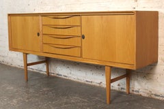 Low Profile Danish Style Ash Wood Credenza