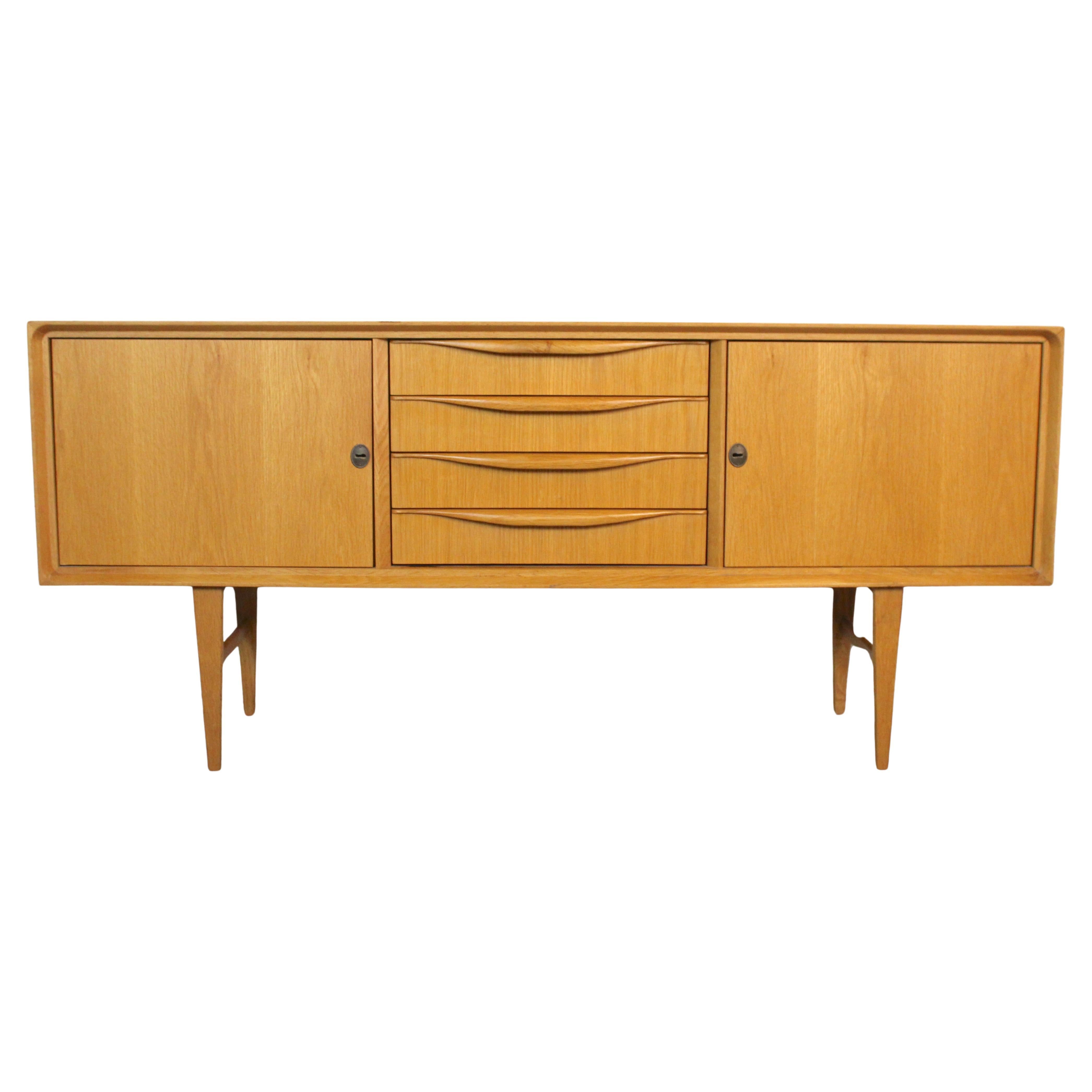 Low Profile Danish Style Ash Wood Credenza