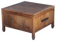 Low Profile Heritage Midcentury Fruitwood Cabinet /Side Table with Two Doors