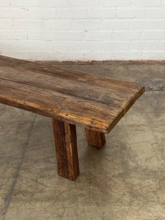 Low profile primitive bench or coffee table