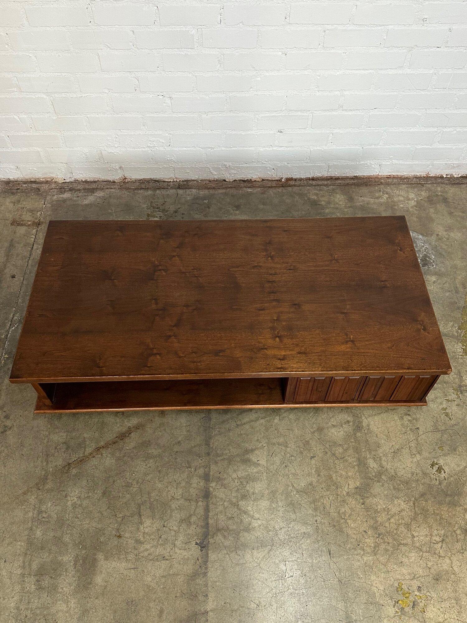 low rectangular coffee table