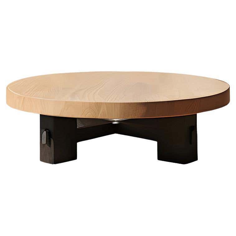 Low-profile Round Oak Table - Serene Fundamenta 36 by NONO For Sale at ...