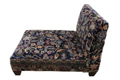 Low Profile Slipper Chair or Persian Petbed from Antique Persian Khorassan Rug