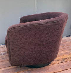Low Profile Swivel Lounge Chair in the Style of Milo Baughman