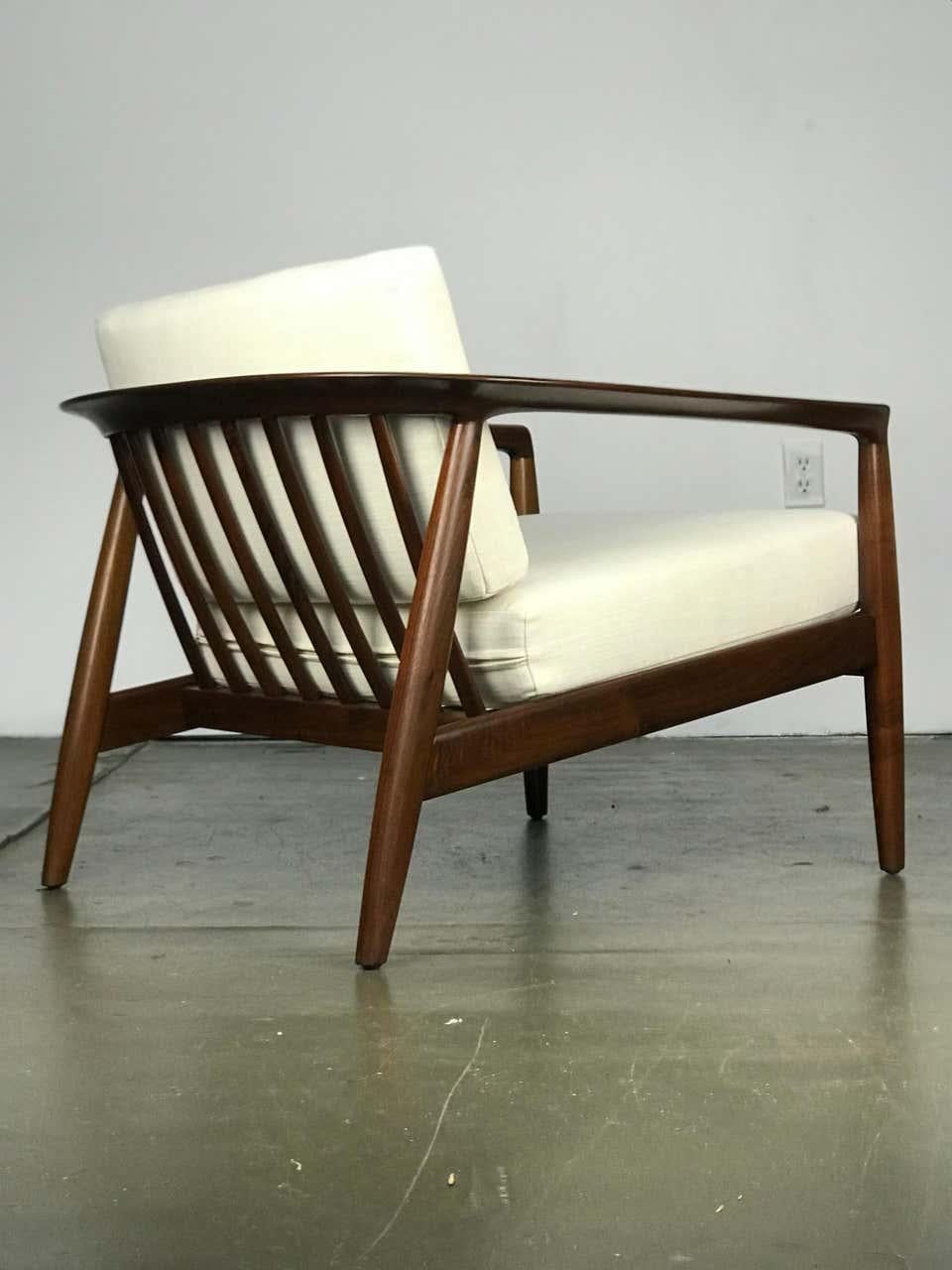 Mid-20th Century Low Lounge Chairs in Walnut by Folke Ohlsson for DUX Model 72-C