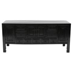 Niedrig  Sideboard aus schwarzem Lack