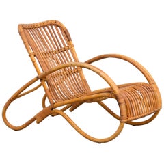 Low Rattan Easy Chair