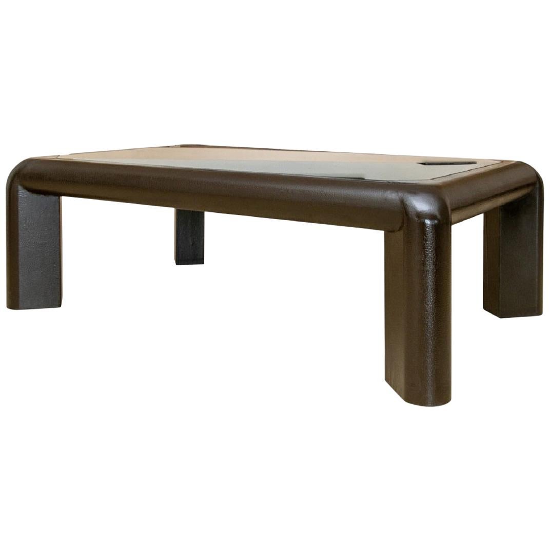 Low Rectangular Coffee Table in the Style of Karl Springer