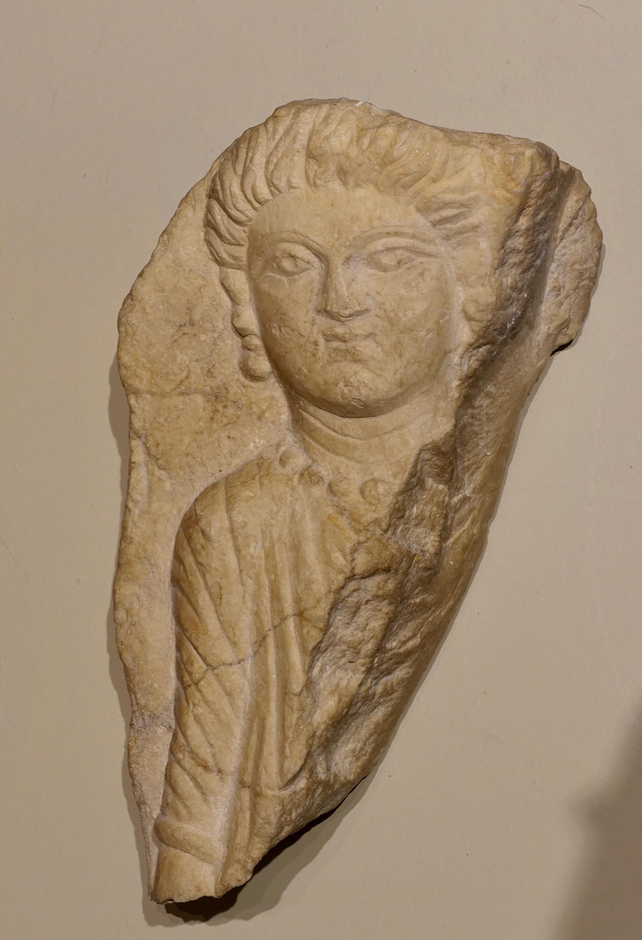 Classical Roman Low Relief of a Young Woman, Palmyra, 3rd Century