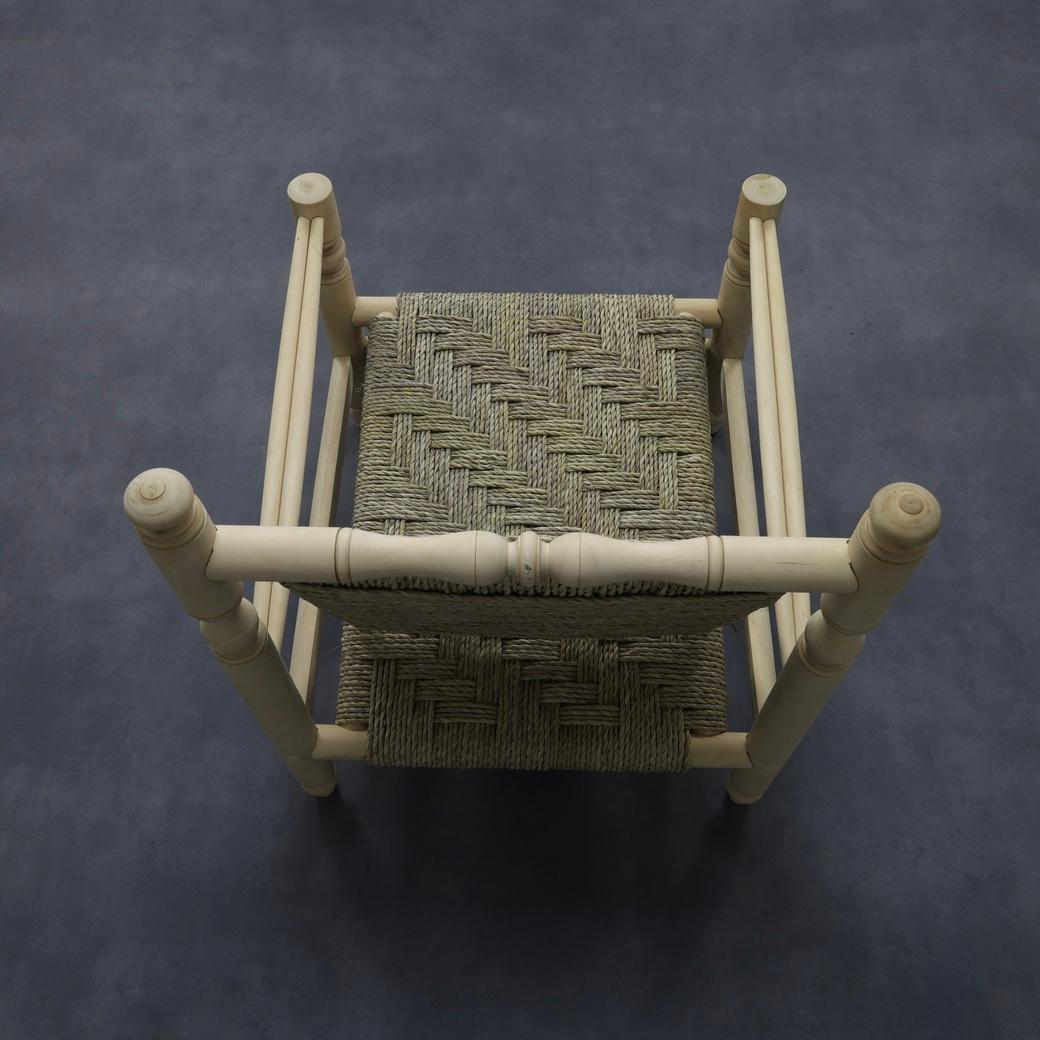Sillón bajo de cuerda, Francia, 1970 Soga en venta
