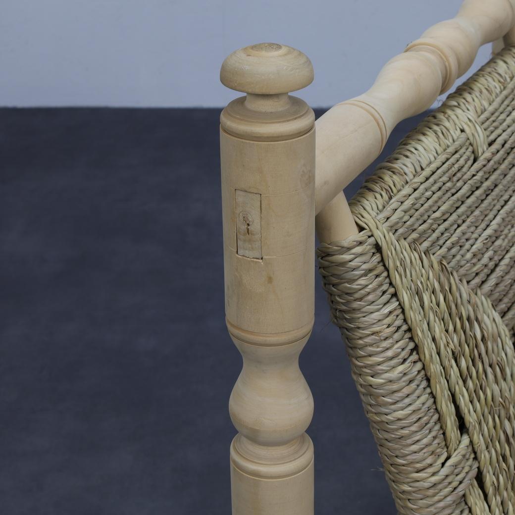 Sillón bajo de cuerda, Francia, 1970 en venta 1