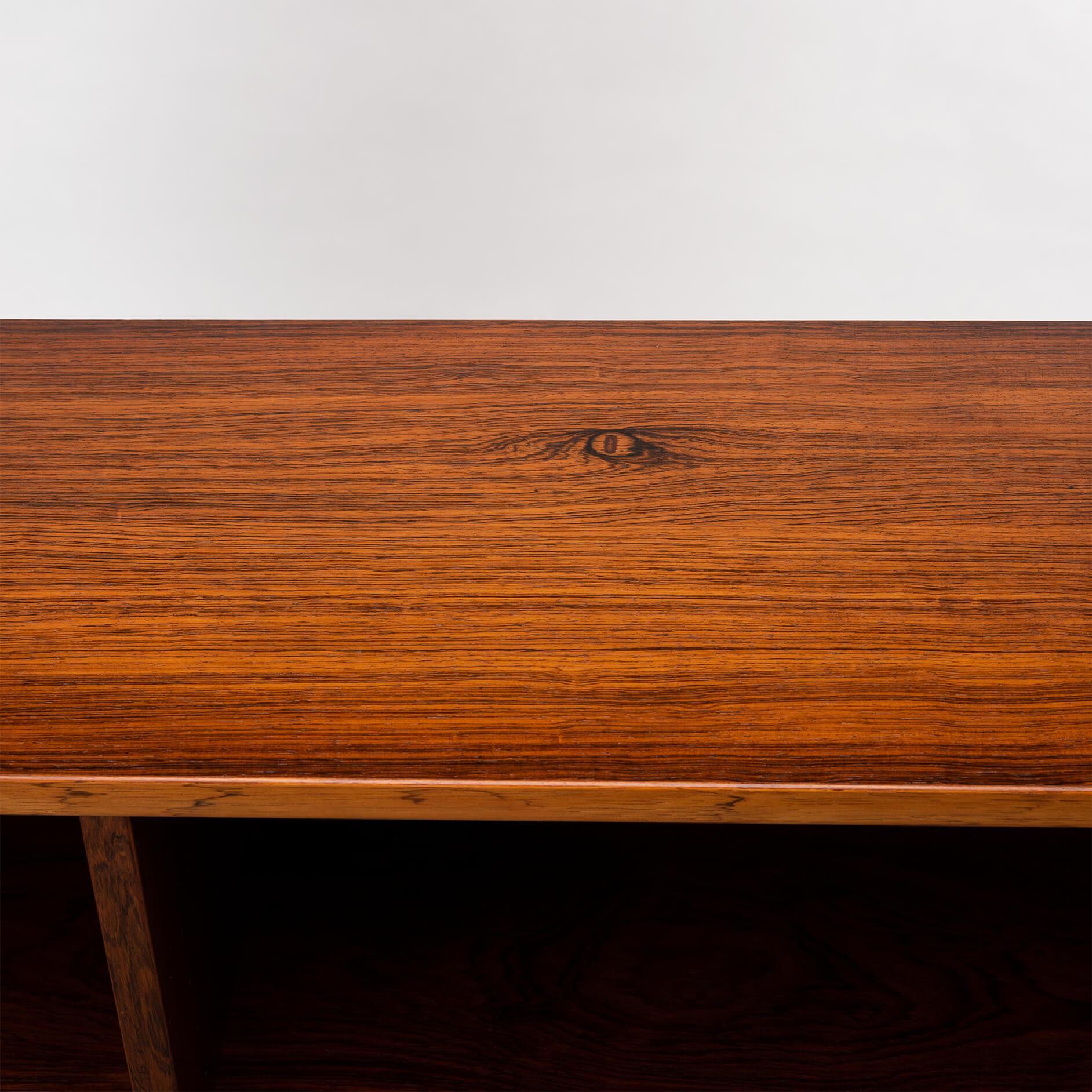 Low Rosewood Bookcase by Carlo Jensen for Hundevad & Co, 1960s For Sale 3