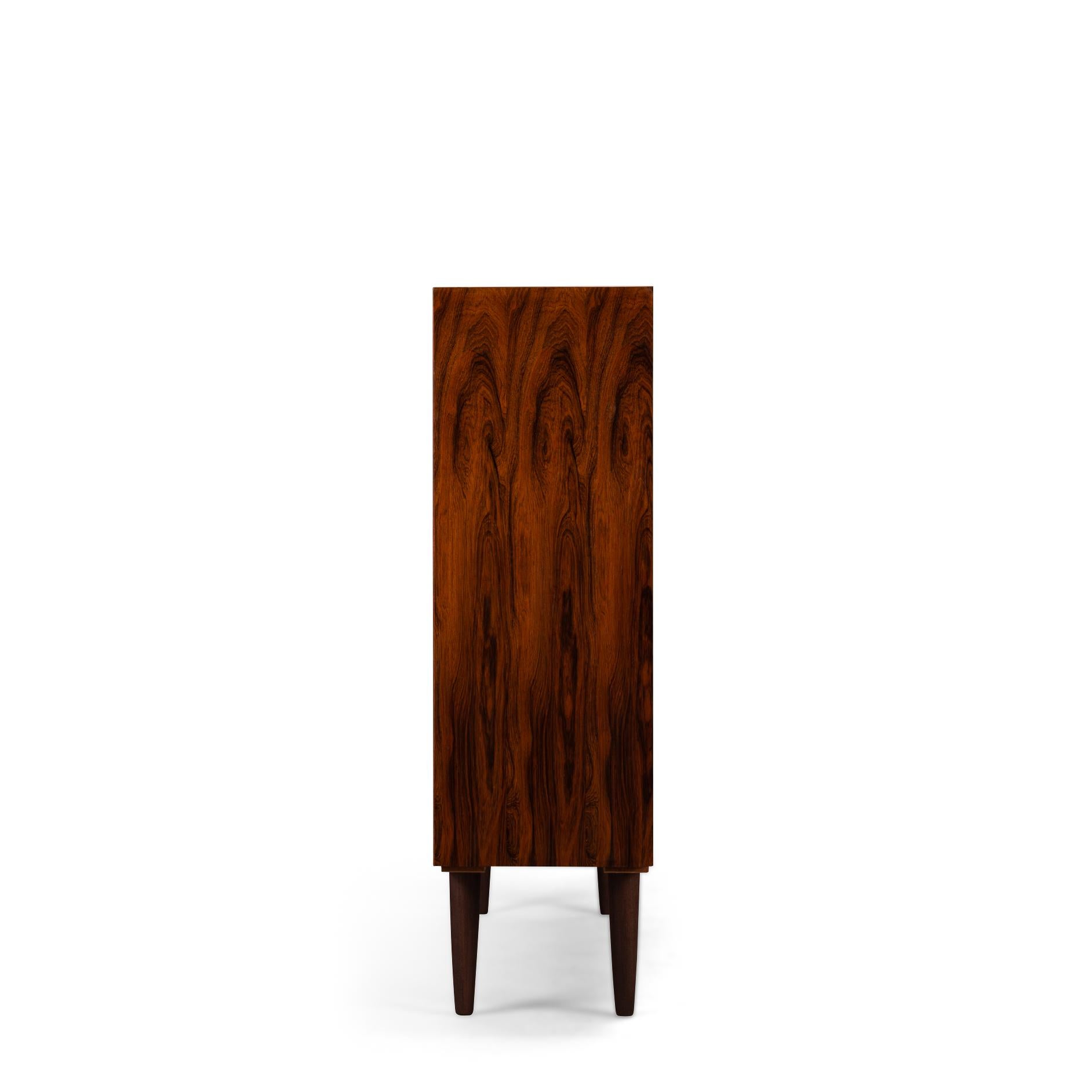Mid-Century Modern Low Rosewood Bookcase by Carlo Jensen for Hundevad & Co, 1960s