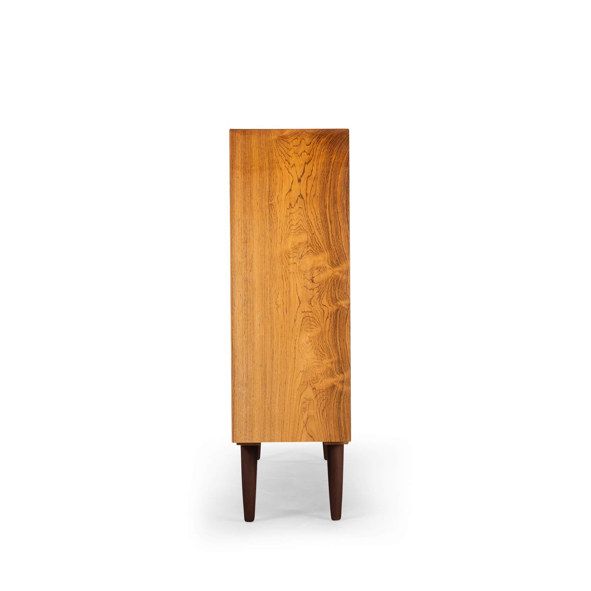 Mid-Century Modern Low Rosewood Bookcase by Carlo Jensen for Hundevad & Co, 1960s For Sale