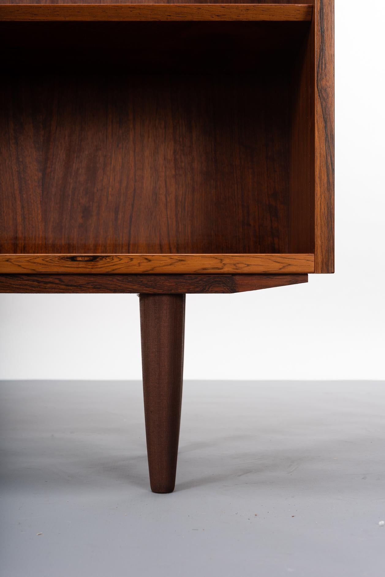Veneer Low Rosewood Bookcase by Carlo Jensen for Hundevad & Co, 1960s For Sale