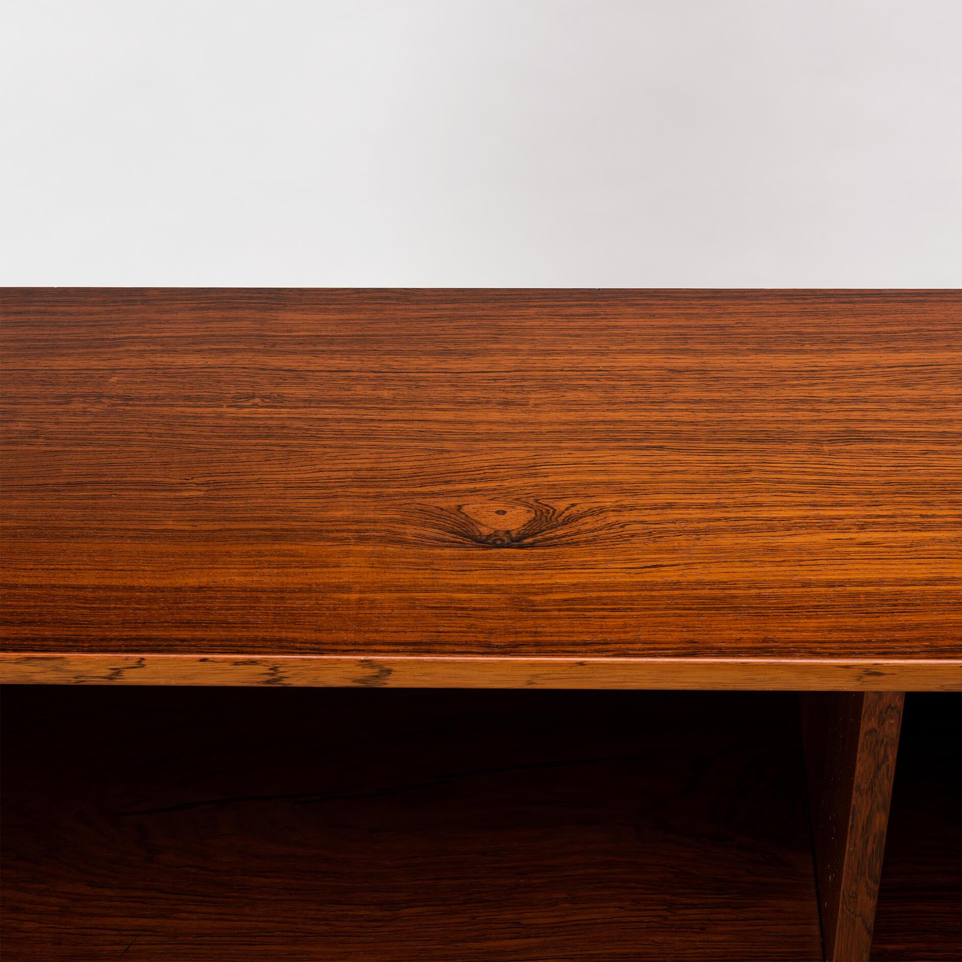 Low Rosewood Bookcase by Carlo Jensen for Hundevad & Co, 1960s For Sale 2