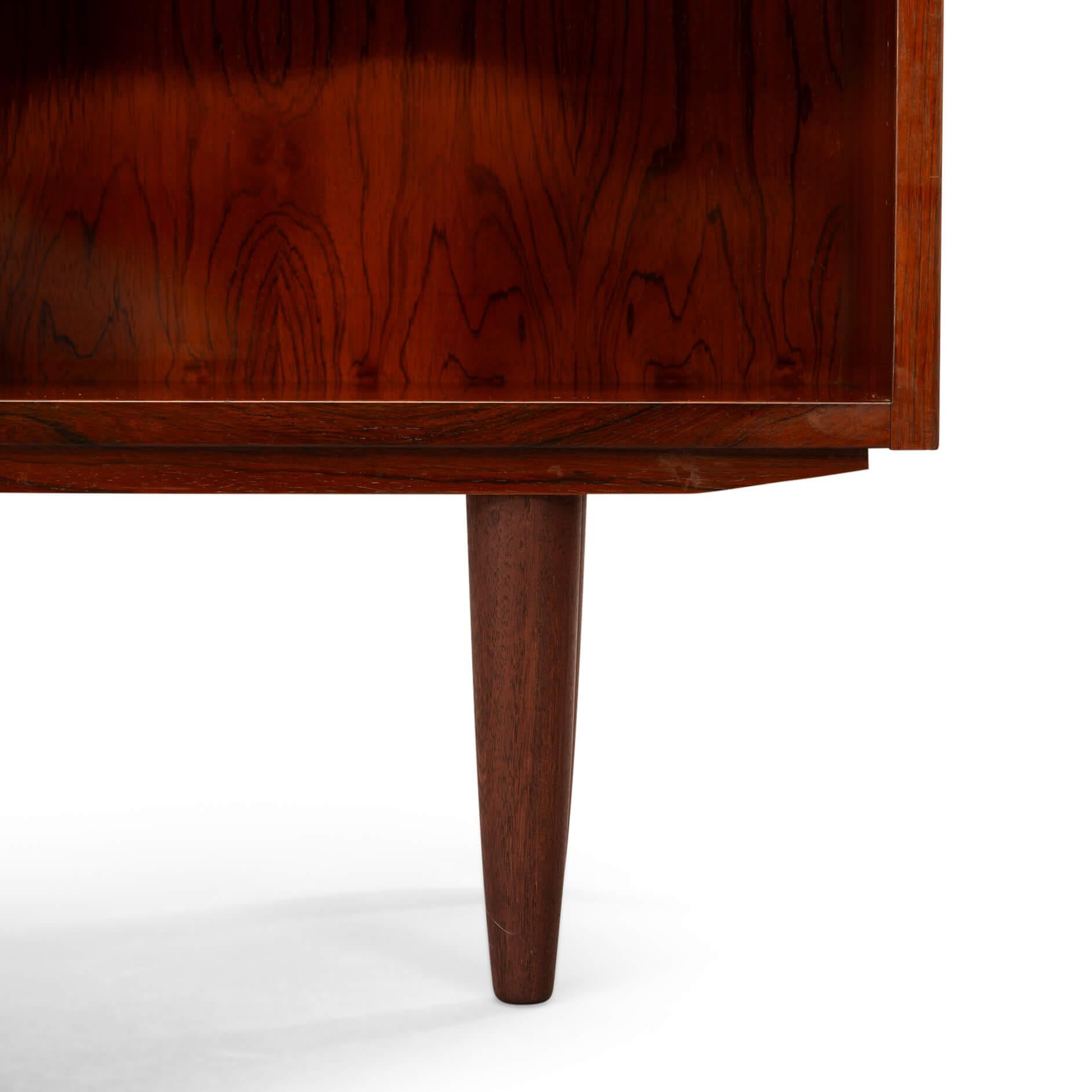 Danish Low Rosewood Bookcase Model 9 by Omann Jun, 1960s