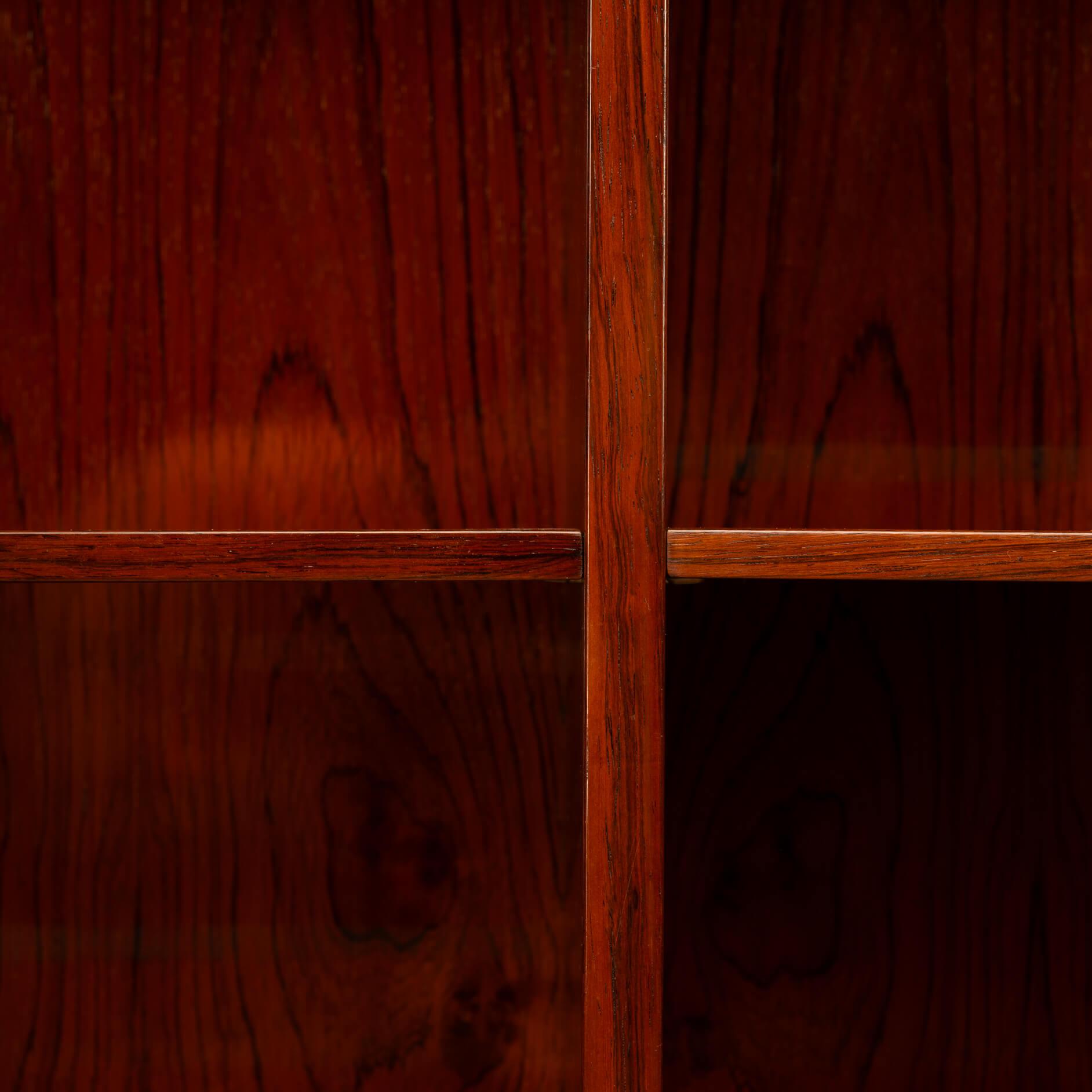 Low Rosewood Bookcase Model 9 by Omann Jun, 1960s In Good Condition In Breda, Netherlands