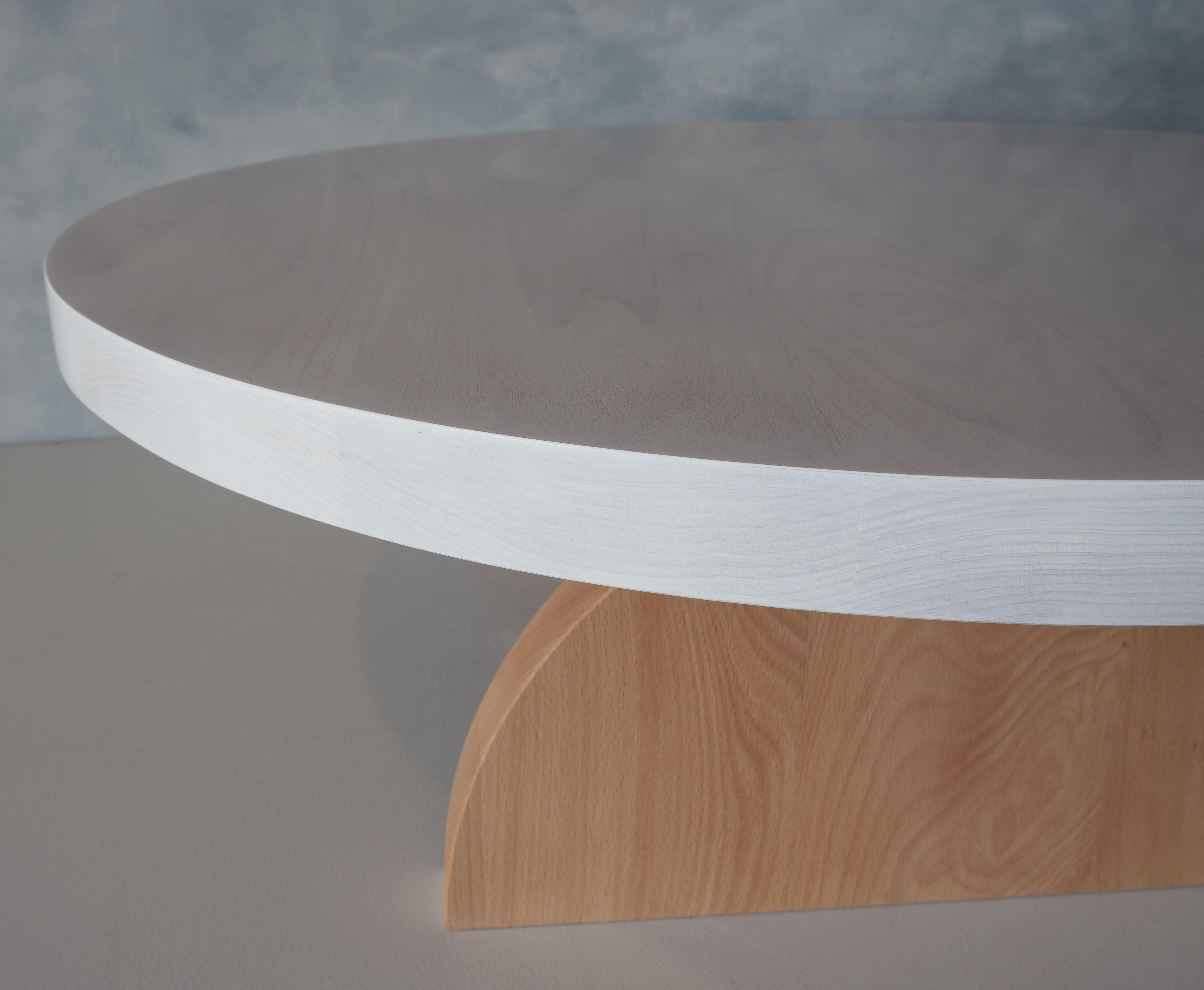 Modern Low Round Coffee Table by MSJ Furniture Studio