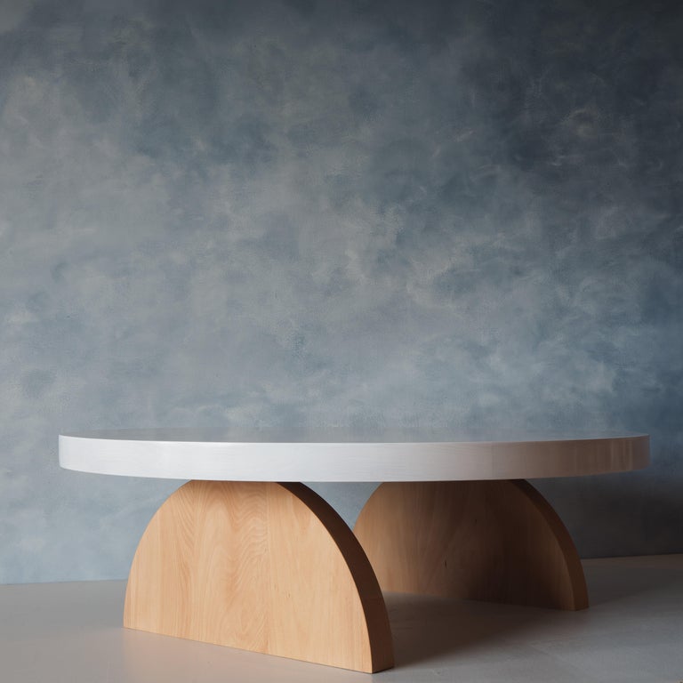 Low Round Coffee Table by MSJ Furniture Studio For Sale at 1stDibs