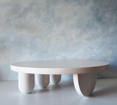 Low Round Tricolumn Coffee Table by MSJ Furniture Studio