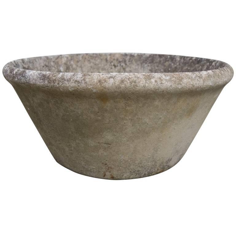 Low Round Cement Planters