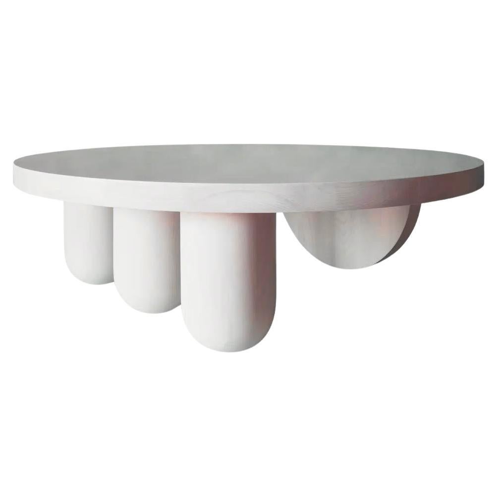 Low Round Tricolumn Coffee Table by MSJ Furniture Studio