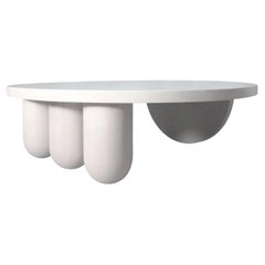 Low Round Tricolumn Coffee Table by MSJ Furniture Studio